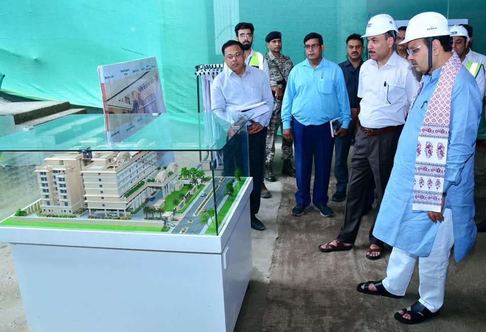 नई दिल्ली में राजस्थान हाउस के पुनर्निर्माण कार्य का मुख्यमंत्री भजनलाल शर्मा ने किया निरीक्षण।
