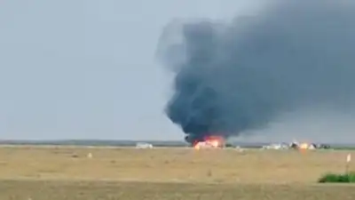अमेरिका का F-35 फाइटर जेट क्रैश, आग लगने से उठा घना धुआं — पायलट सुरक्षित