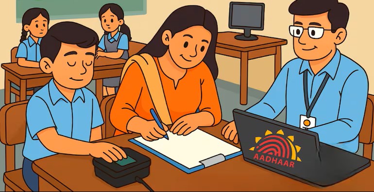 राजस्थान के स्कूलों में 1 करोड़ बच्चों के आधार कार्ड अपडेट: भजनलाल सरकार की नई योजना