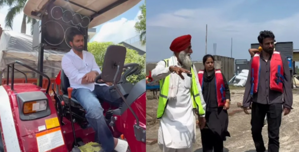 पंजाब के बाढ़ प्रभावित इलाकों में ट्रैक्टर लेकर पहुंचे सोनू सूद, बांटे गद्दे और सैनिटरी पैड