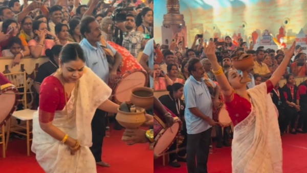 कपिल शर्मा की ऑनस्क्रीन पत्नी सुमोना चक्रवर्ती ने दुर्गा पूजा में किया धुनुची डांस, सोशल मीडिया पर वायरल हुआ वीडियो