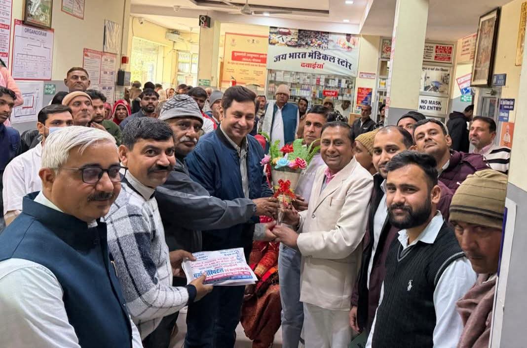 एसएमएस अस्पताल के डॉ. पचार का वर्मा अस्पताल में भव्य स्वागत