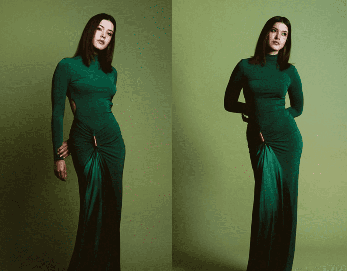 एमराल्ड ग्लैमर में Shanaya Kapoor का फैशन स्टेटमेंट