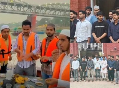 वाराणसी में गंगा के बीच इफ्तार पार्टी का मामला: चिकन बिरयानी खाकर नदी में फेंकी, 14 लोगों पर केस दर्ज
