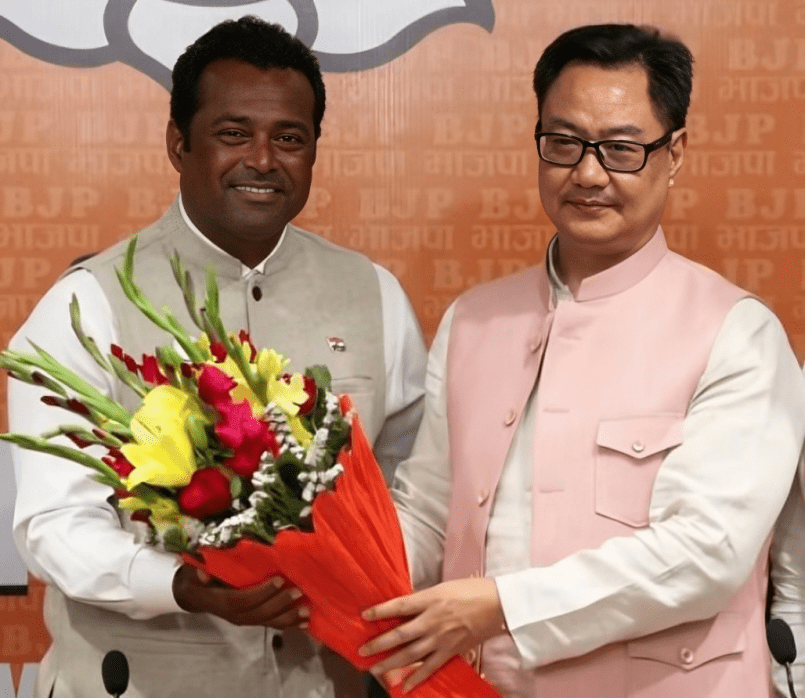 टेनिस स्टार लिएंडर पेस ने थामा बीजेपी का दामन, दिल्ली में पार्टी में शामिल