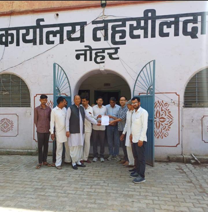 नोहर में किसानों ने फसल नुकसान पर राहत पैकेज की मांग उठाई, प्रशासन ने दिया आश्वासन