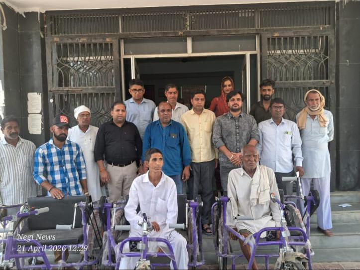 भादरा में रोडवेज स्मार्ट कार्ड शिविर और स्वास्थ्य जांच, दिव्यांगजनों को ट्राई साइकिल वितरण