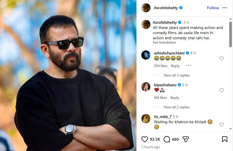 Rohit Shetty का क्रिप्टिक पोस्ट वायरल, ‘एक्शन और कॉमेडी’ पर कही दिलचस्प बात