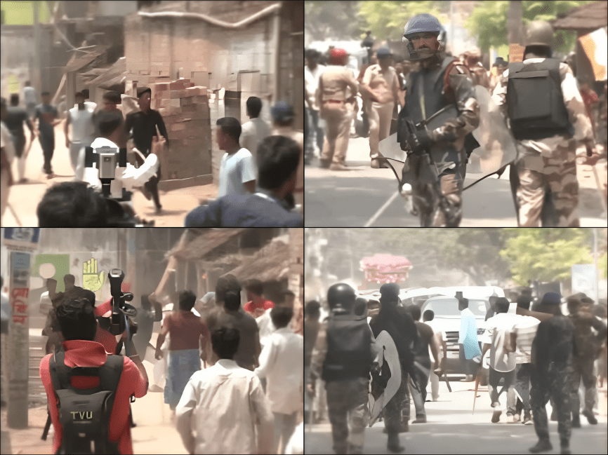 Murshidabad में वोटिंग के दौरान हिंसा, Trinamool Congress और Humayun Kabir समर्थक भिड़े