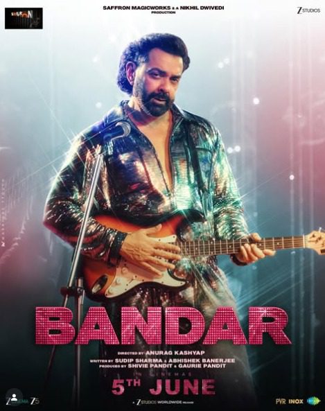 ‘बंदर’ का नया पोस्टर रिलीज: रॉकस्टार अवतार में दिखे Bobby Deol, कल आएगा टीज़र