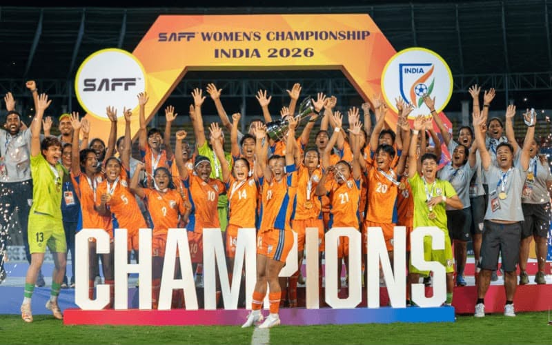 जयपुर: SAFF महिला चैम्पियनशिप 2026 में भारतीय महिला फुटबॉल टीम की ऐतिहासिक जीत पर मुख्यमंत्री भजनलाल शर्मा ने दी बधाई, कहा- महिला शक्ति का प्रदर्शन देश के लिए गर्व का विषय