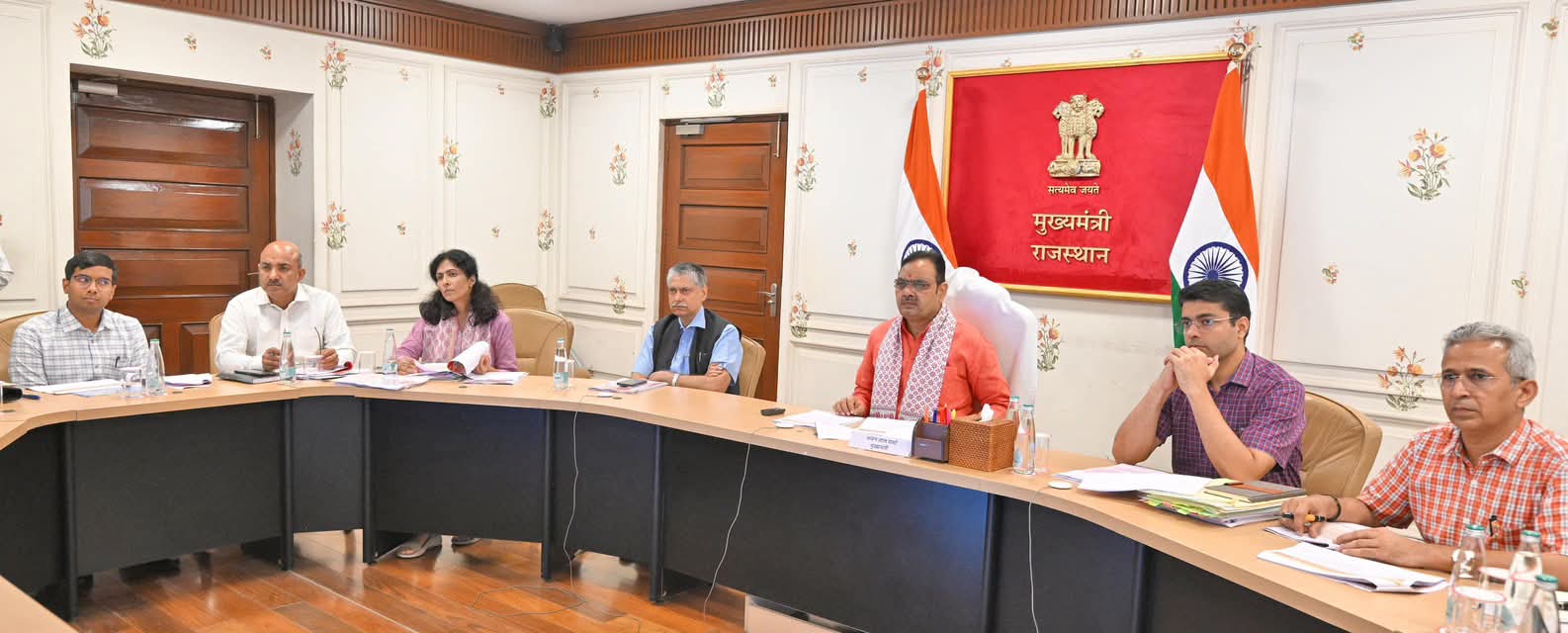 RAJ-UNNATI से CM भजनलाल शर्मा ने विकास कार्यों की समीक्षा की, बोले- हर जन-परिवेदना का समयबद्ध समाधान हो